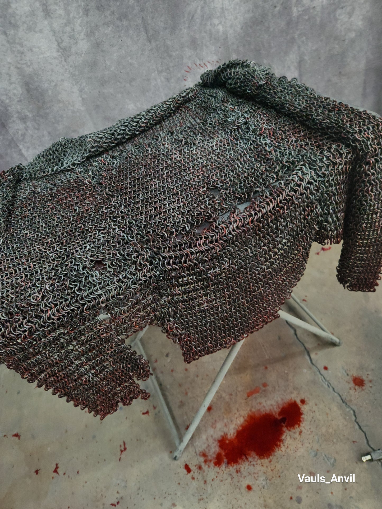 Battered Chainmail Skirt - 3D Printed Chainmail Skirt Ankle Length