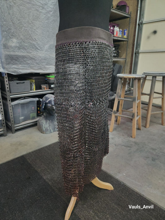 Battered Chainmail Skirt - 3D Printed Chainmail Skirt Ankle Length