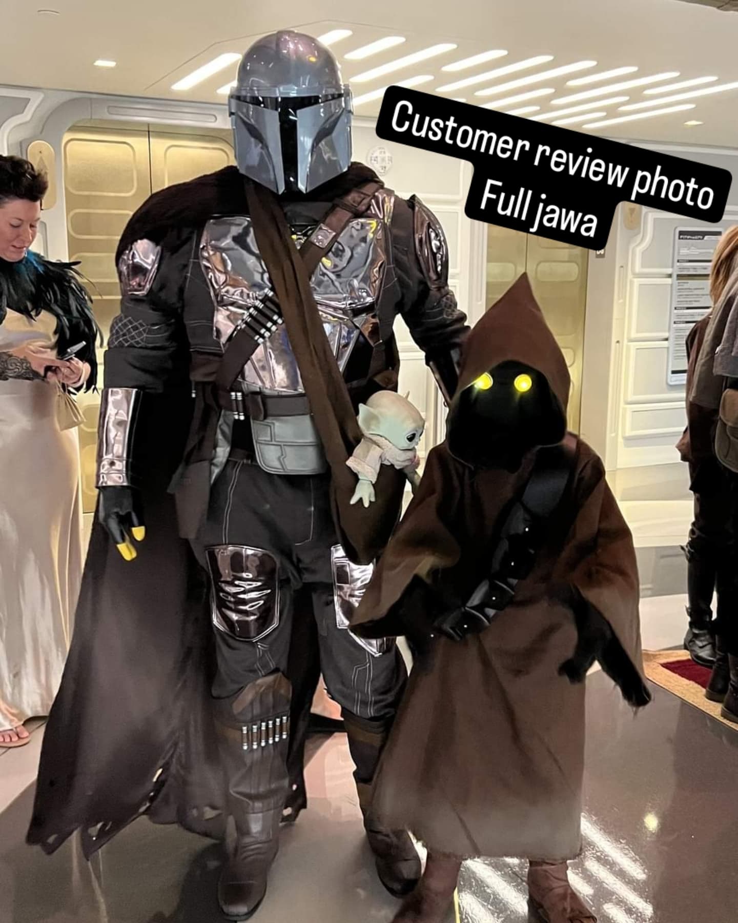 Star Wars Jawa Costume - Original Trilogy Light Up Eyes and Leather Bandolier - Vauls Anvil