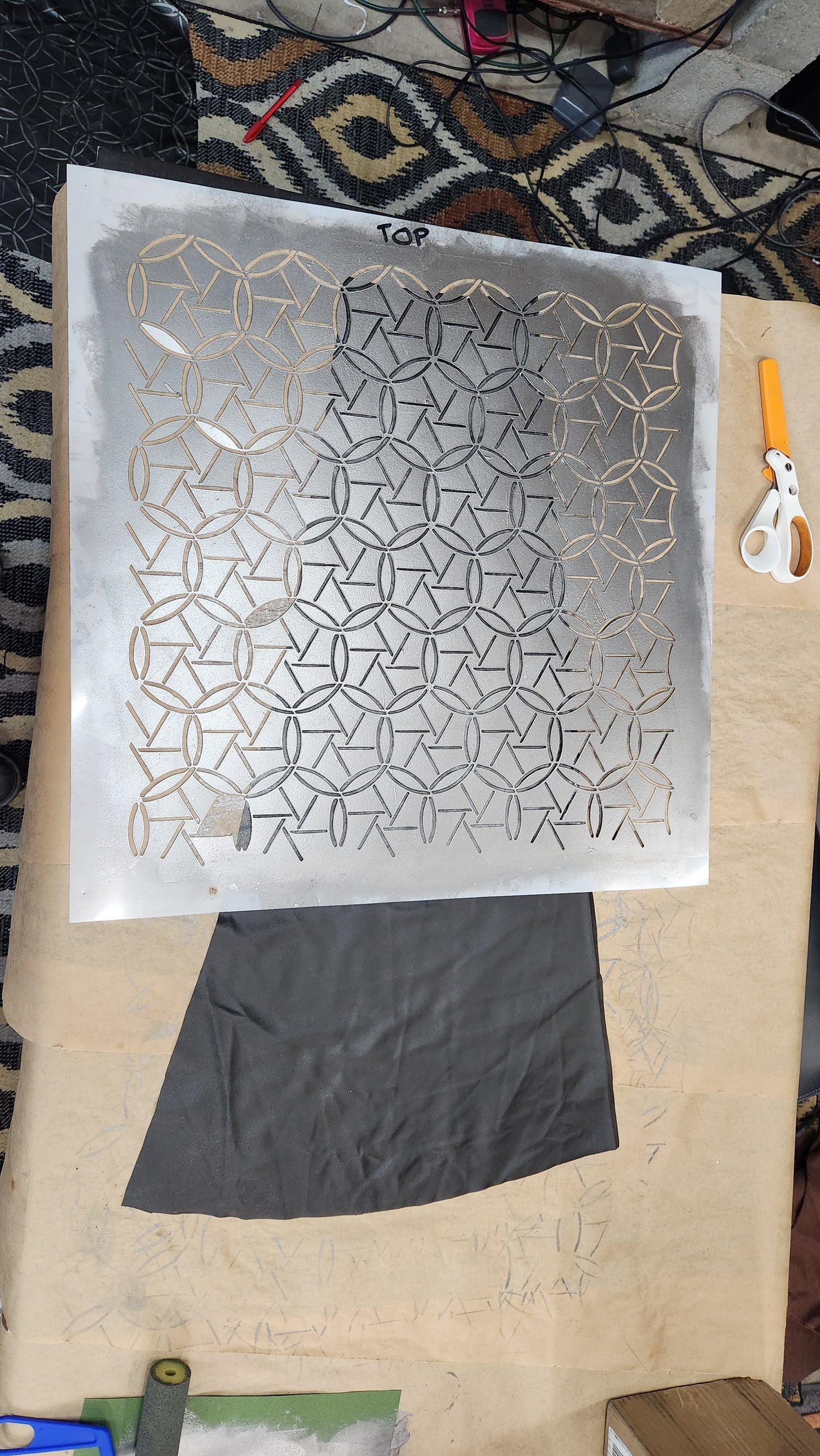Visas Marr Coat Pattern Reusable Stencil - Knights of the Old Republic - Star Wars