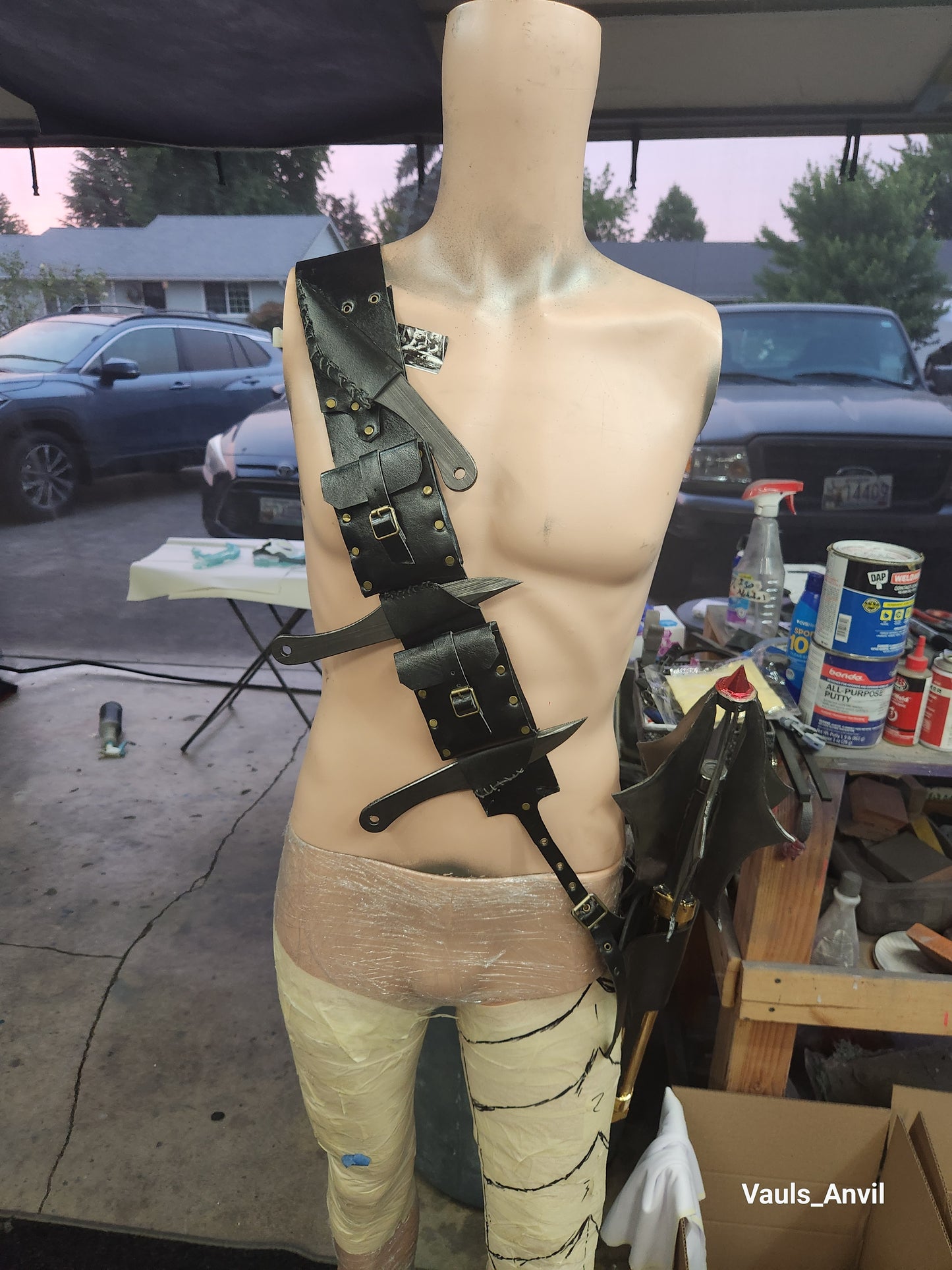 Larp Modified Assassins Throwing Knife Bandolier