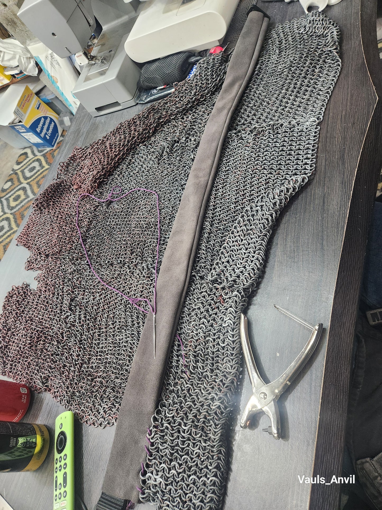 Battered Chainmail Skirt - 3D Printed Chainmail Skirt Ankle Length