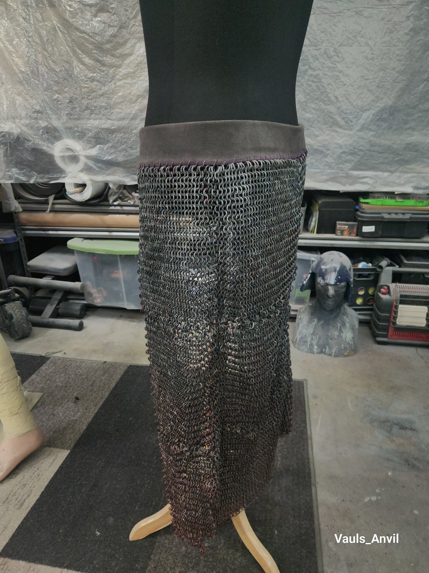 Battered Chainmail Skirt - 3D Printed Chainmail Skirt Ankle Length