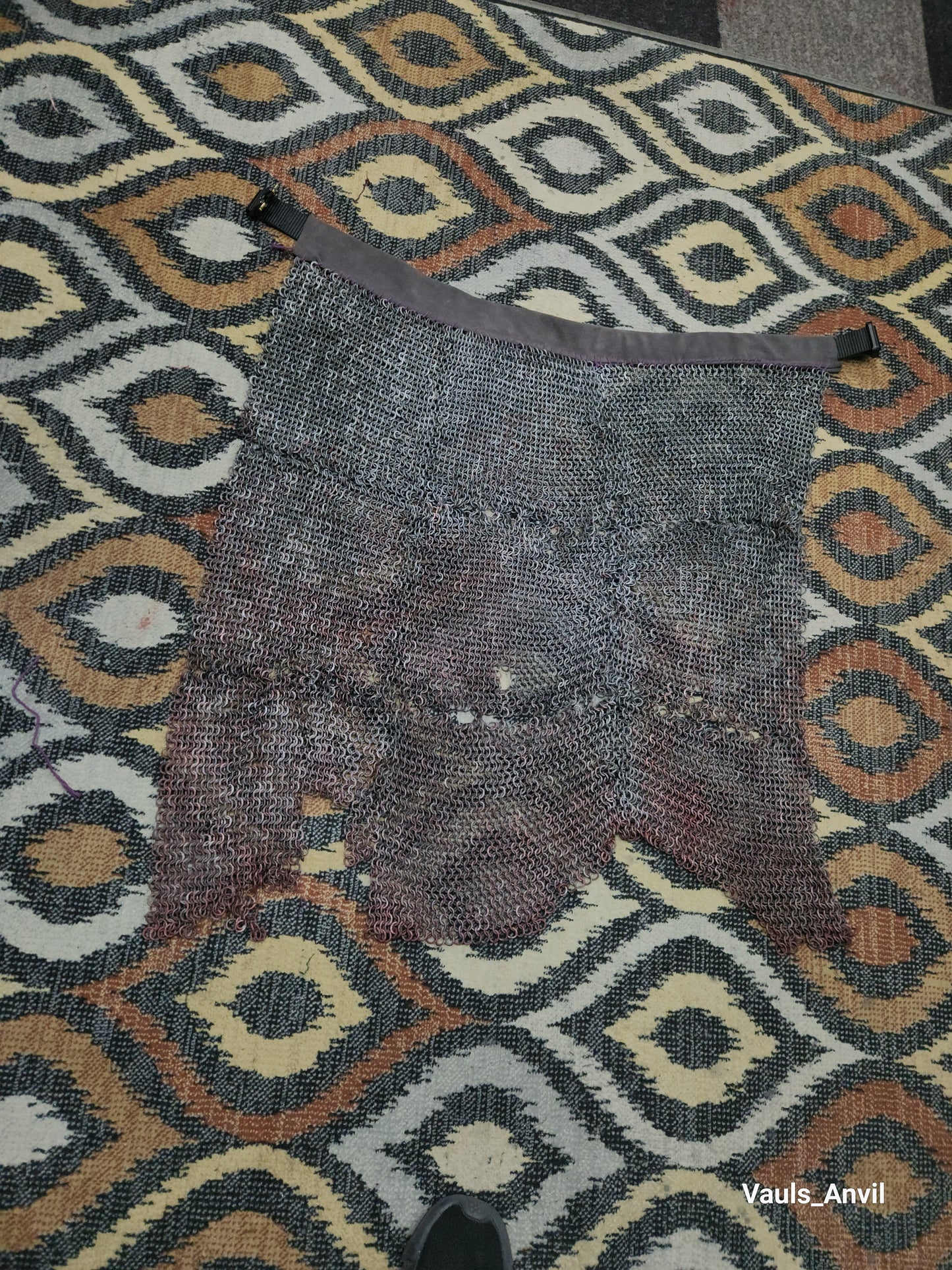 Battered Chainmail Skirt - 3D Printed Chainmail Skirt Ankle Length