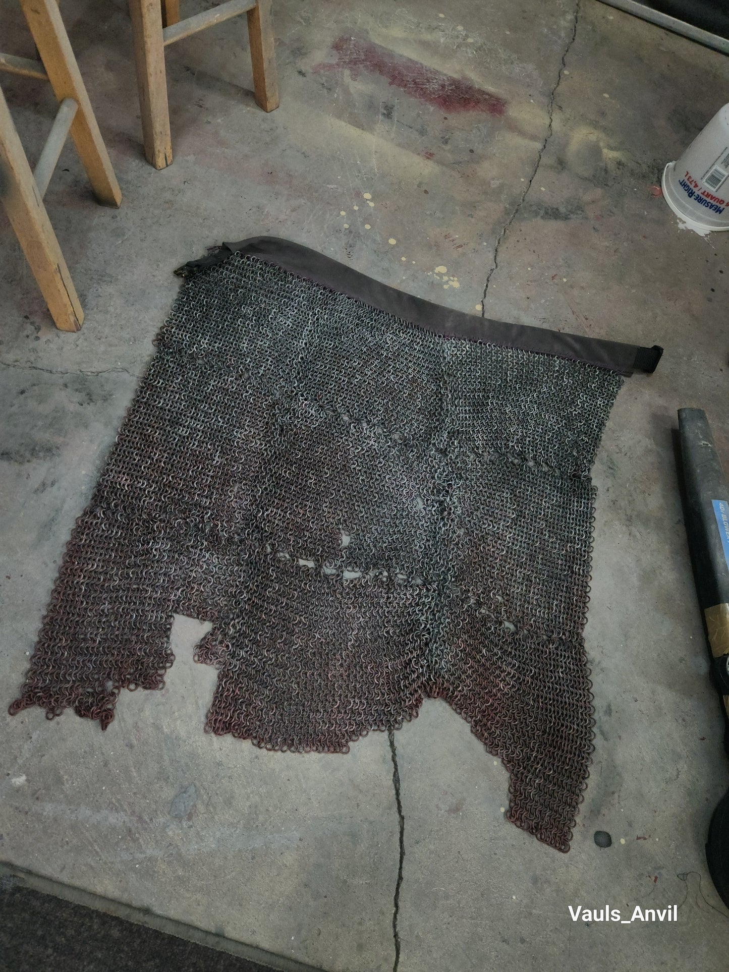 Battered Chainmail Skirt - 3D Printed Chainmail Skirt Ankle Length