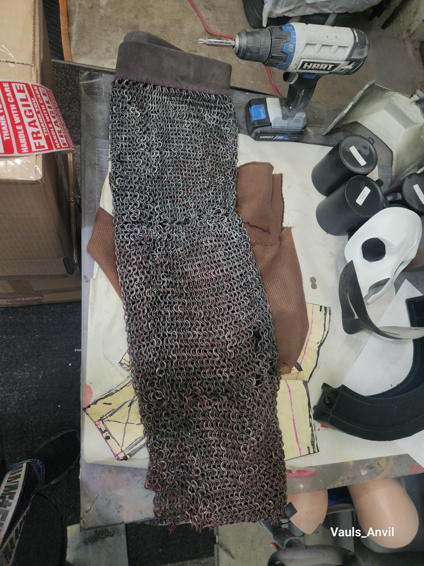 Battered Chainmail Skirt - 3D Printed Chainmail Skirt Ankle Length