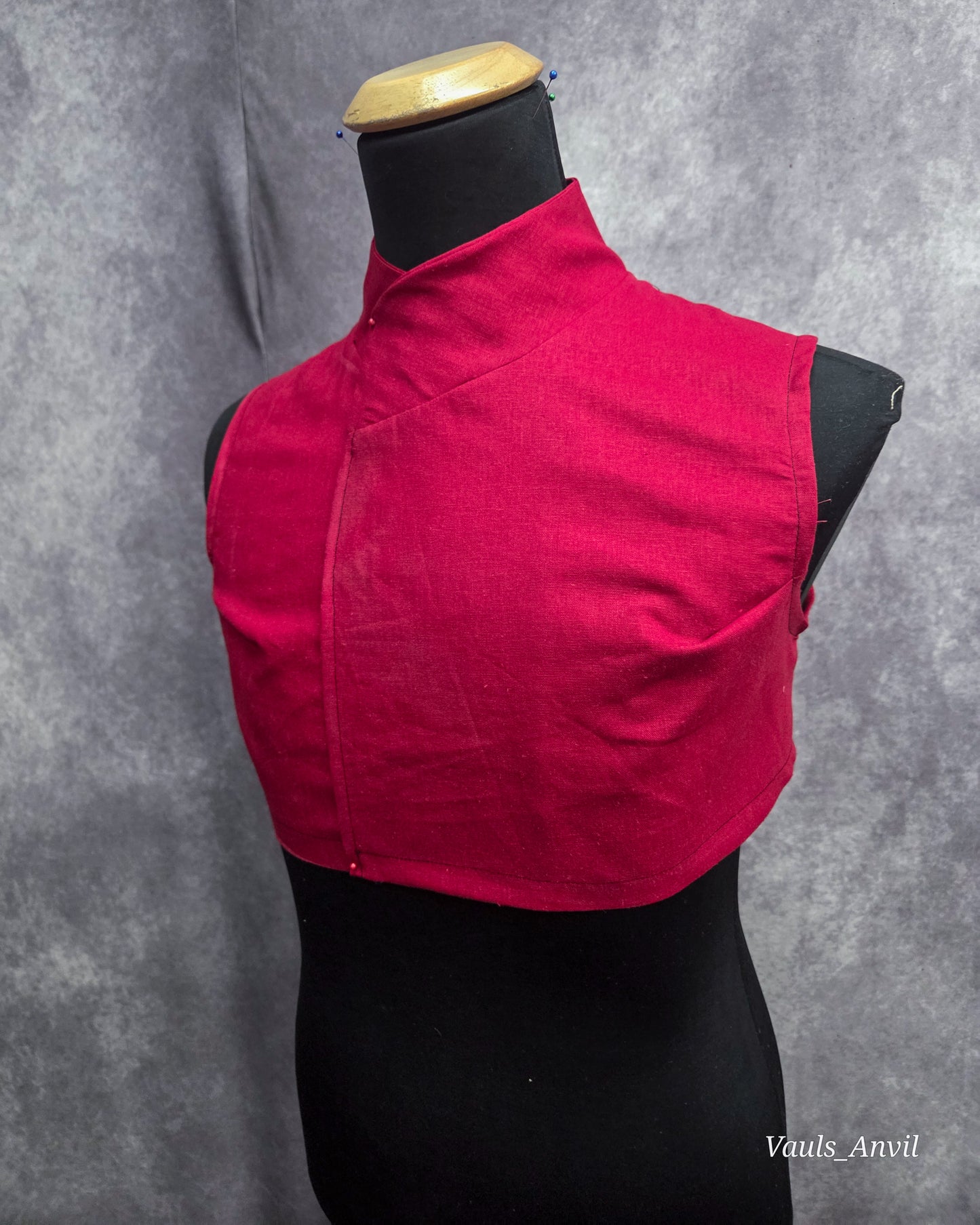 Jedi Dickie Collar Half Shirt Linen