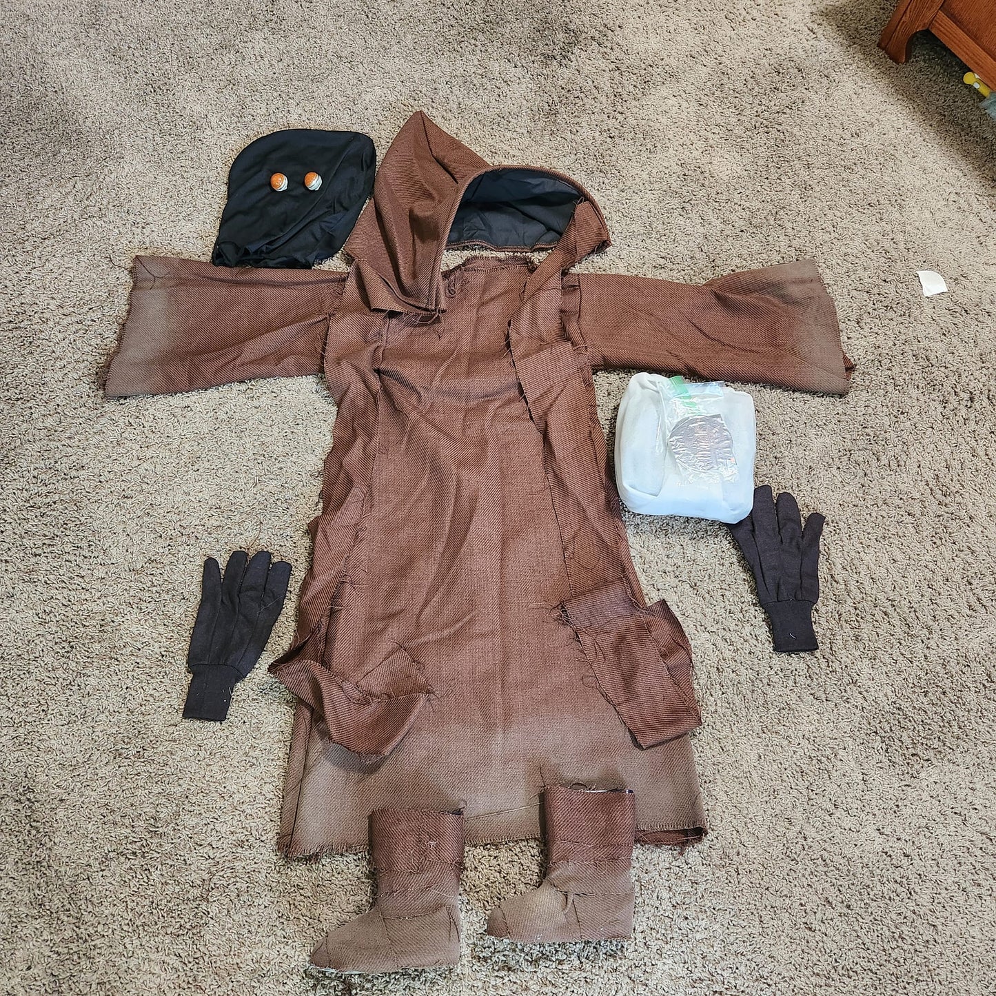 Star Wars Jawa Costume - Original Trilogy Light Up Eyes and Leather Bandolier - Vauls Anvil