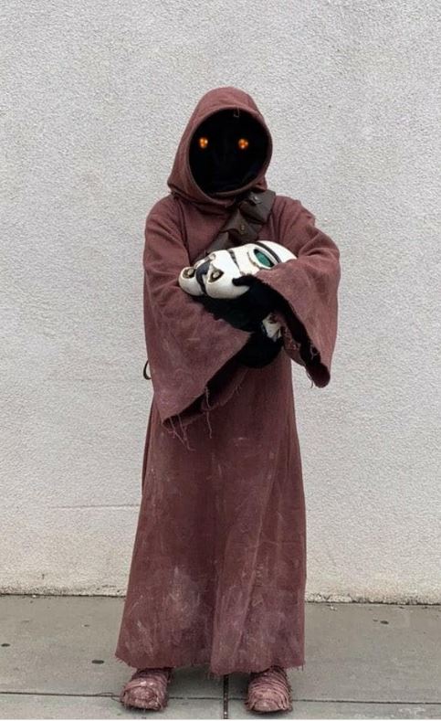 Star Wars Jawa Costume - Original Trilogy Light Up Eyes and Leather Bandolier - Vauls Anvil