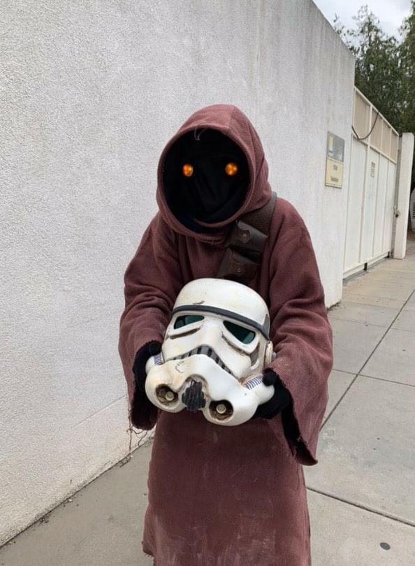 Star Wars Jawa Costume - Original Trilogy Light Up Eyes and Leather Bandolier - Vauls Anvil